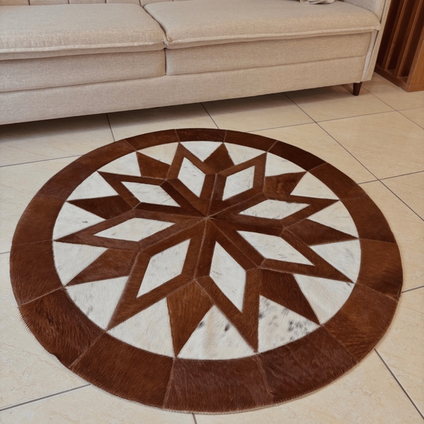 Tapete de Couro Mandala Premium M - 1.2m Diâmetro