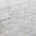 Tapete De Couro Quadriculado Premium Off White Placa 10x10