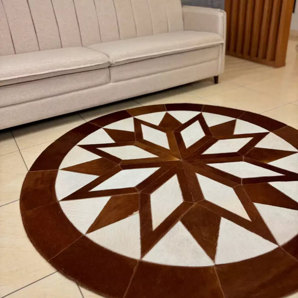 Tapete de Couro Mandala Premium GG - 2m Diâmetro