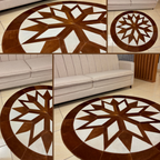 Tapete de Couro Mandala Premium G - 1.6m Diâmetro