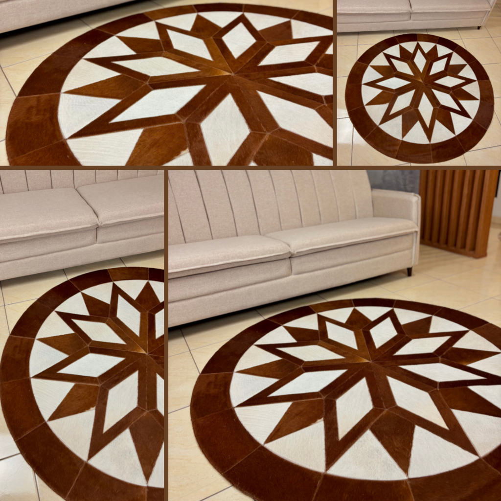 Tapete de Couro Mandala Premium G - 1.6m Diâmetro