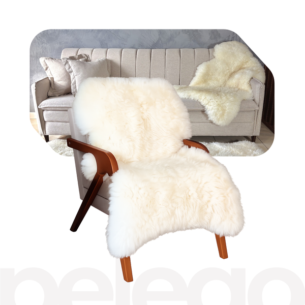 Kit 4 Pelegos Naturais de Ovelha Premium Especial 120cm x 75cm