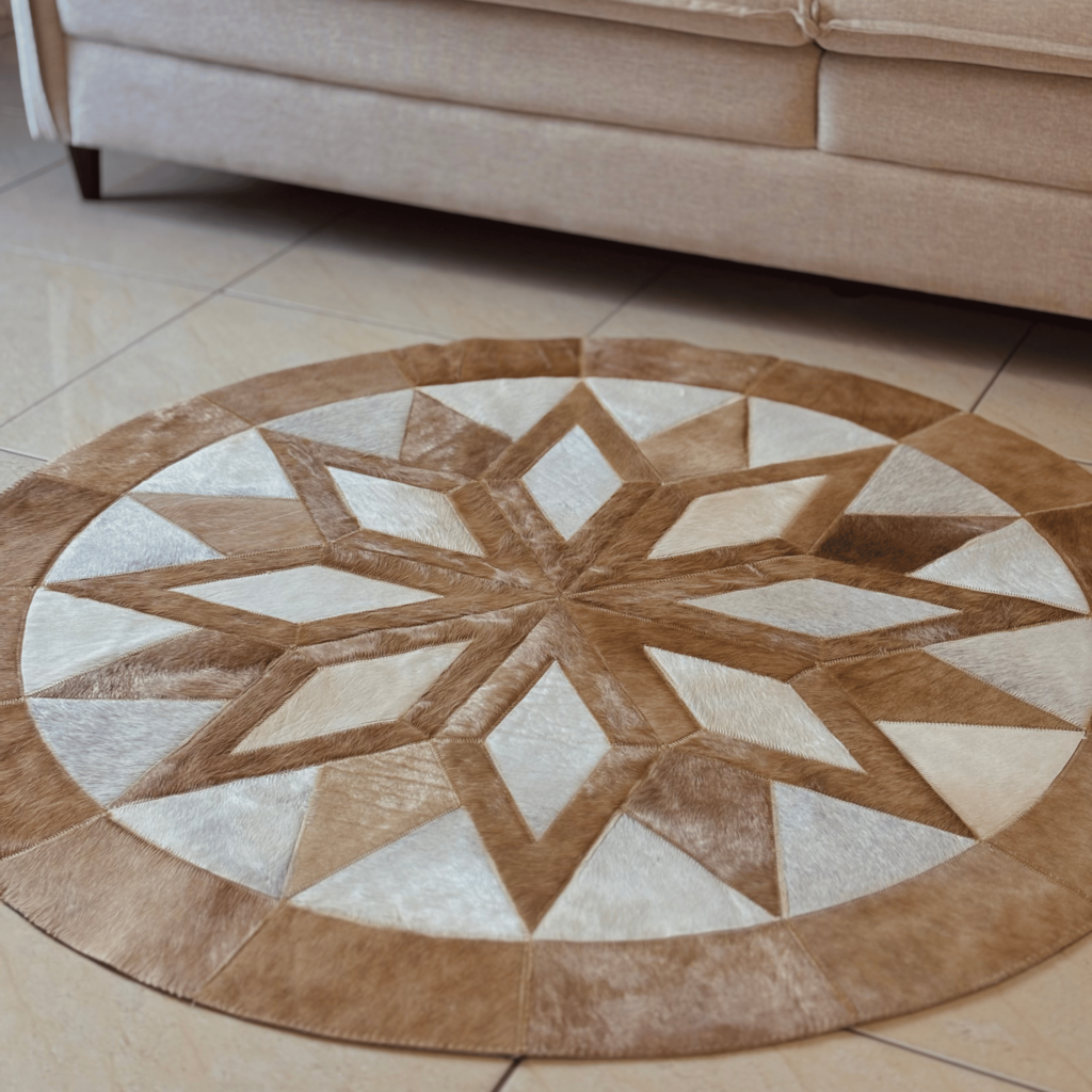 Tapete de Couro Mandala Premium M - 1.2m Diâmetro
