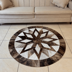 Tapete de Couro Mandala Premium M - 1.2m Diâmetro