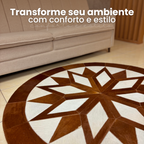 Tapete de Couro Mandala Premium G - 1.6m Diâmetro