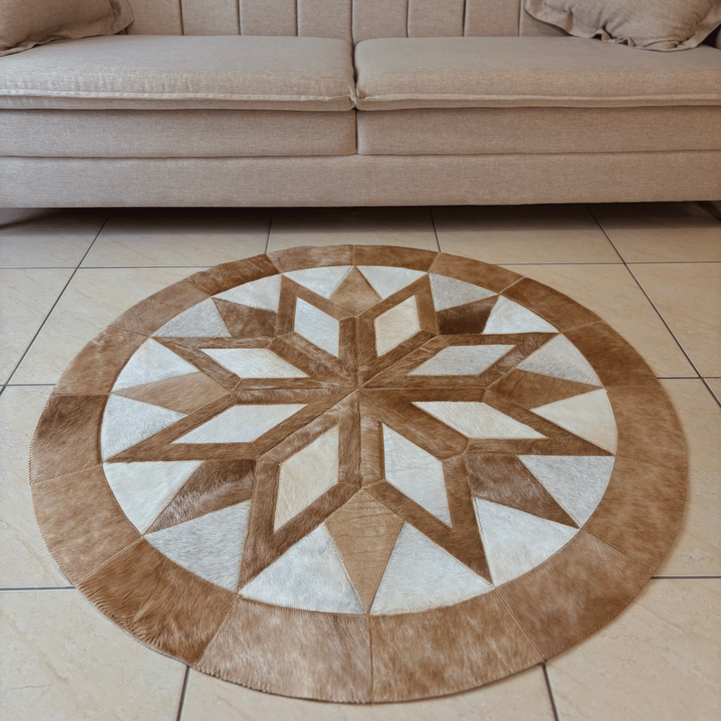 Tapete de Couro Mandala Premium M - 1.2m Diâmetro