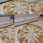 Tapete de Couro Mandala Premium G - 1.6m Diâmetro