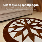 Tapete de Couro Mandala Premium G - 1.6m Diâmetro