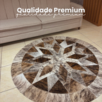 Tapete de Couro Mandala Premium G - 1.6m Diâmetro