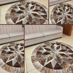 Tapete de Couro Mandala Premium G - 1.6m Diâmetro