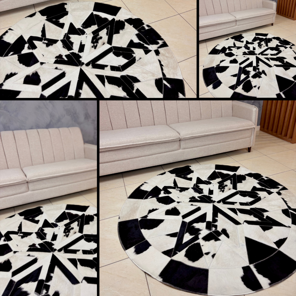 Tapete de Couro Mandala Premium G - 1.6m Diâmetro