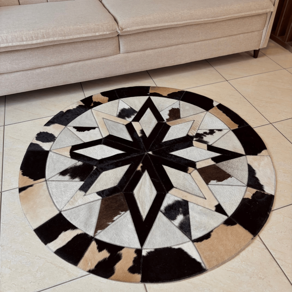 Tapete de Couro Mandala Premium M - 1.2m Diâmetro