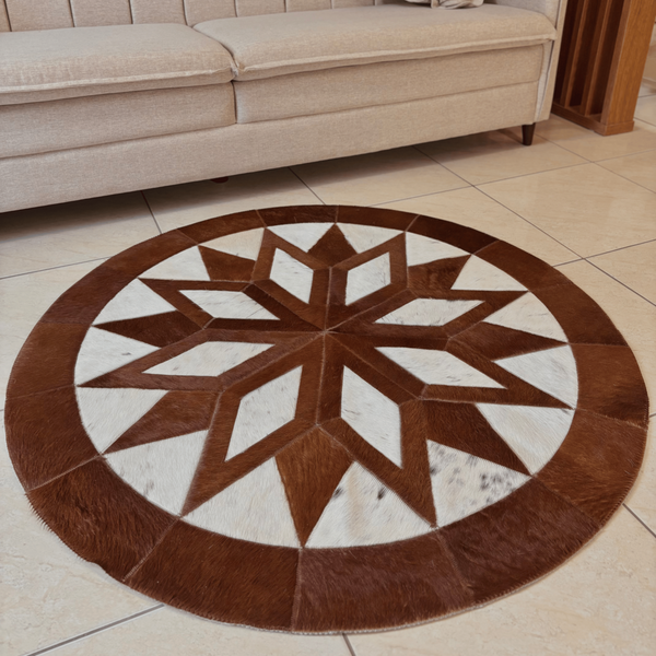 Tapete de Couro Mandala Premium M - 1.2m Diâmetro