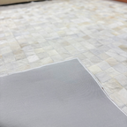 Tapete De Couro Quadriculado Premium Off White Placa 10x10